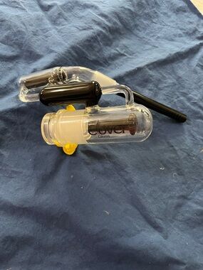 Clover Glass Clear & Black Recycler/ Ash Catcher